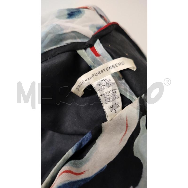 VESTITO DONNA DIANE VON FUSTENBERG AZZURRO ROSSO | Mercatino dell'Usato Roma cinecitta' 3
