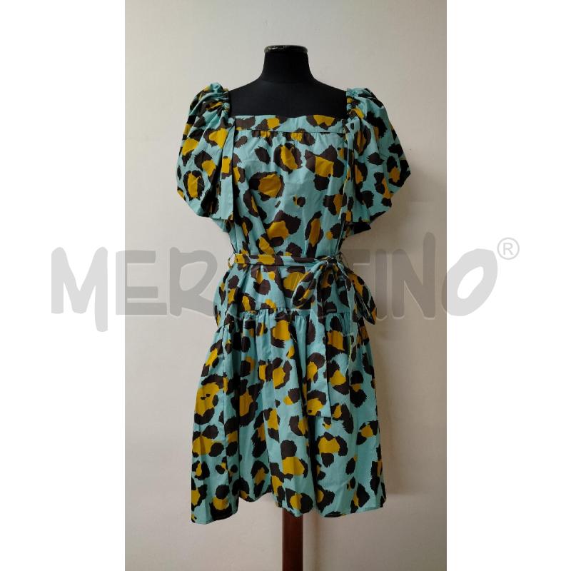 VESTITO DONNA ET CELESTE MACULATO GIALLO MANICHE VOLUMINOSE | Mercatino dell'Usato Roma cinecitta' 1