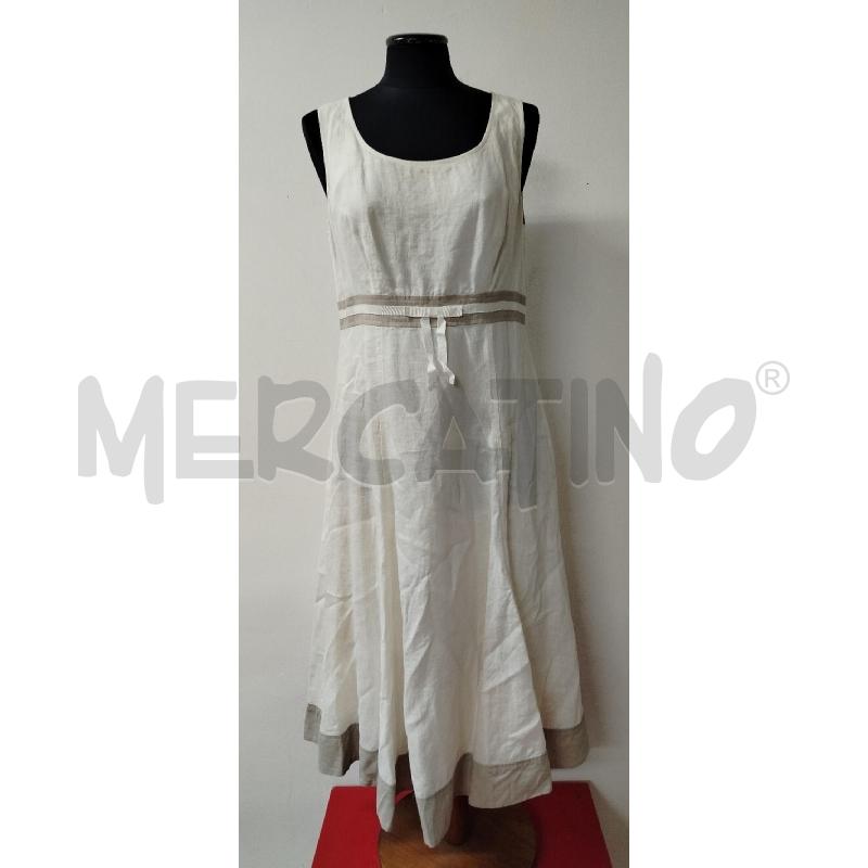 VESTITO DONNA FENN WRIGHT MANSON LINO BEIGE FIOCCP DAV  | Mercatino dell'Usato Roma cinecitta' 1