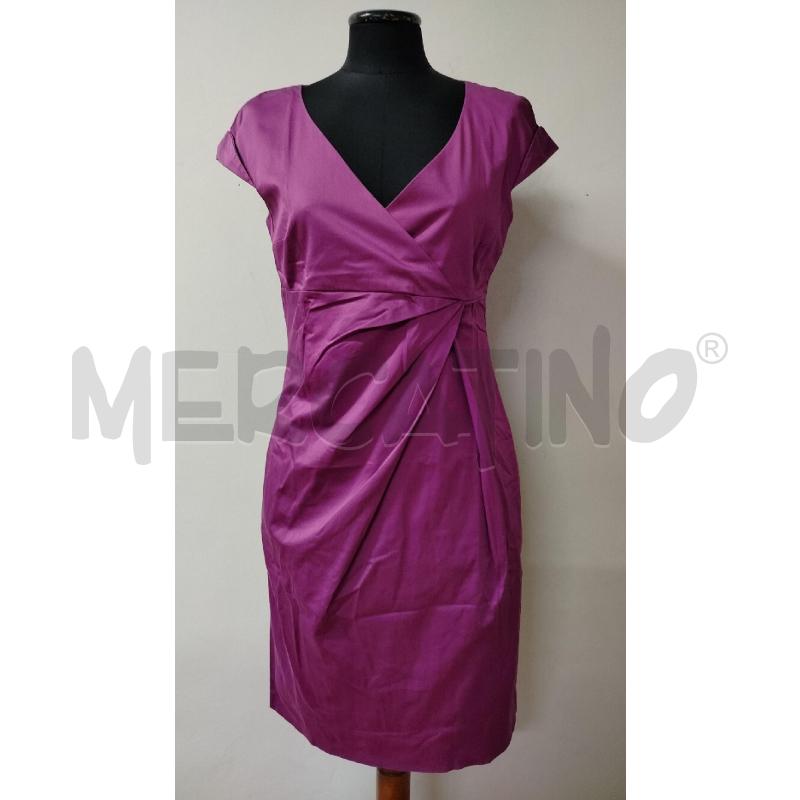 VESTITO DONNA INTREND VIOLA SCOLLO V PIEGHE | Mercatino dell'Usato Roma cinecitta' 1