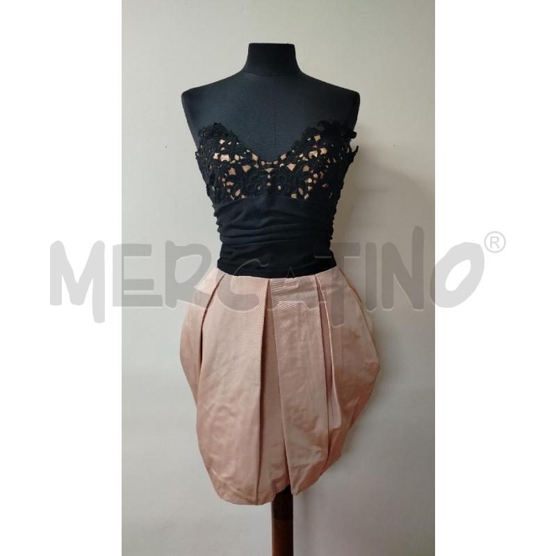 VESTITO DONNA ISABELLE ALLARD ROSA MACRAME NERO | Mercatino dell'Usato Roma cinecitta' 1