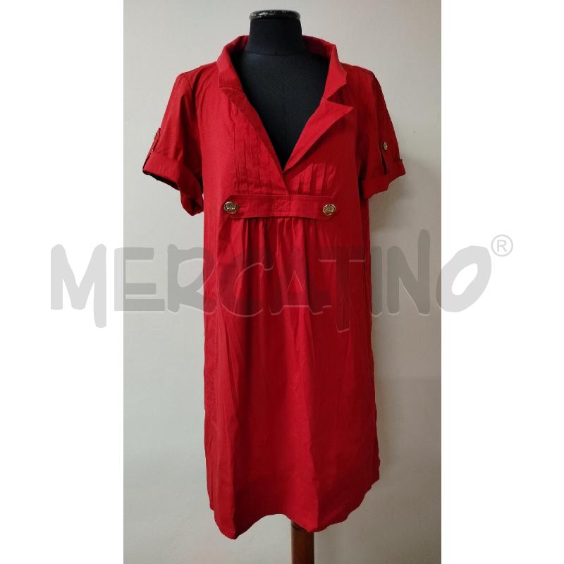 VESTITO DONNA JO NO FUI ROSSO BOTTONI DORATI | Mercatino dell'Usato Roma cinecitta' 1