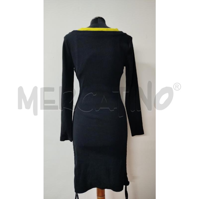 VESTITO DONNA KARL LAGERFELD JEANS NERO COSTINE TOP GIALLO | Mercatino dell'Usato Roma cinecitta' 3