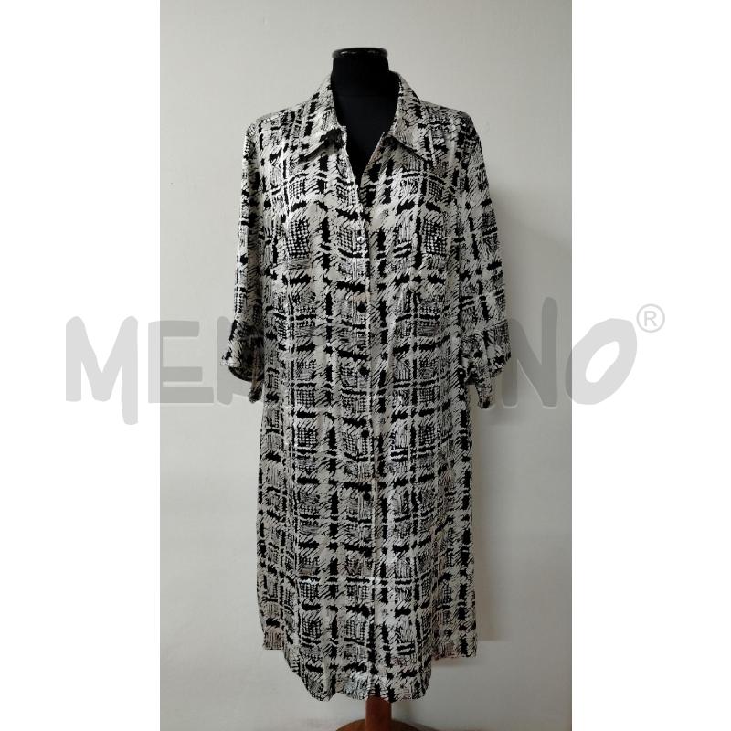 VESTITO DONNA LUISA SPAGNOLI BIANCO NERO SCARABOCCHI  | Mercatino dell'Usato Roma cinecitta' 1