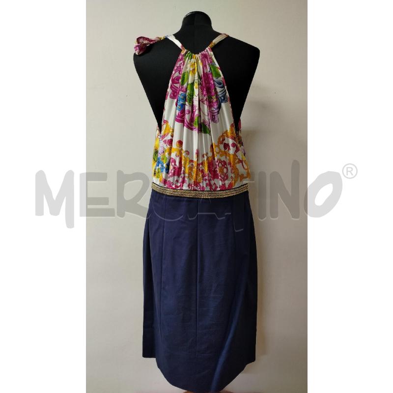 VESTITO DONNA LUISA SPAGNOLI BLU FIORI | Mercatino dell'Usato Roma cinecitta' 2