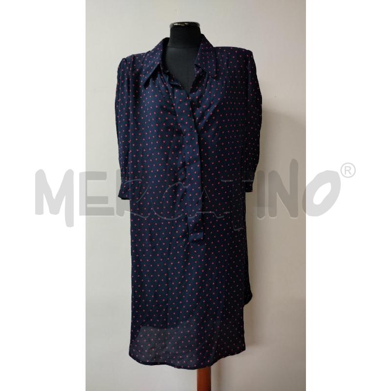 VESTITO DONNA LUISA SPAGNOLI BLU NOTTE POIS FUCSIA | Mercatino dell'Usato Roma cinecitta' 1