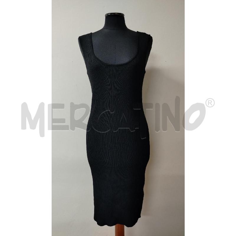 VESTITO DONNA LUISA SPAGNOLI NERO COSTINE TUBINO | Mercatino dell'Usato Roma cinecitta' 1