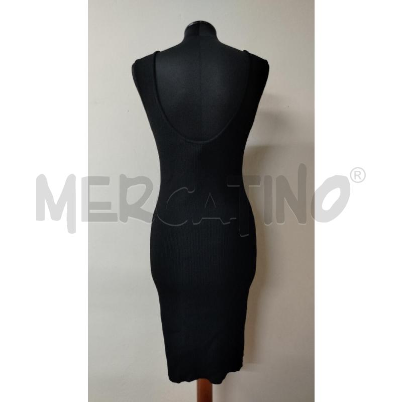 VESTITO DONNA LUISA SPAGNOLI NERO COSTINE TUBINO | Mercatino dell'Usato Roma cinecitta' 2