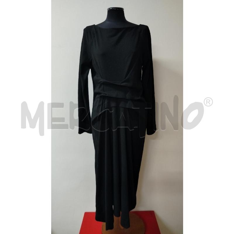 VESTITO DONNA MALLONI NERO ARRICCIATO FRONTALE | Mercatino dell'Usato Roma cinecitta' 1