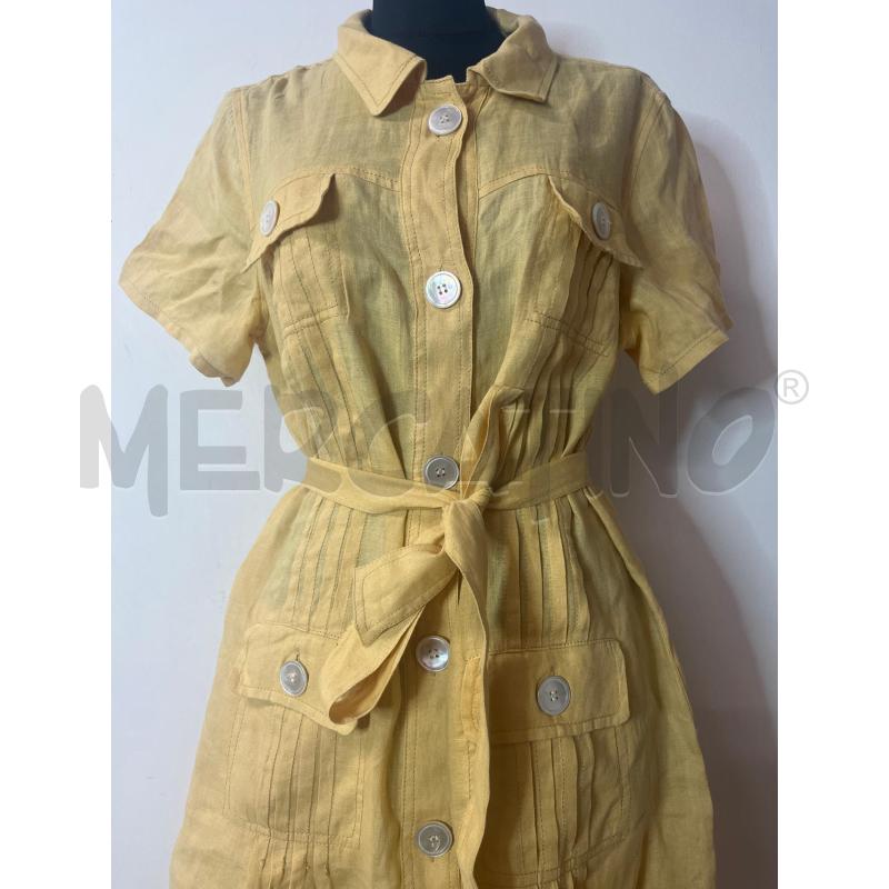 VESTITO DONNA MARELLA SENAPE TASCHE BOTT MAXI PLISSE | Mercatino dell'Usato Roma cinecitta' 2
