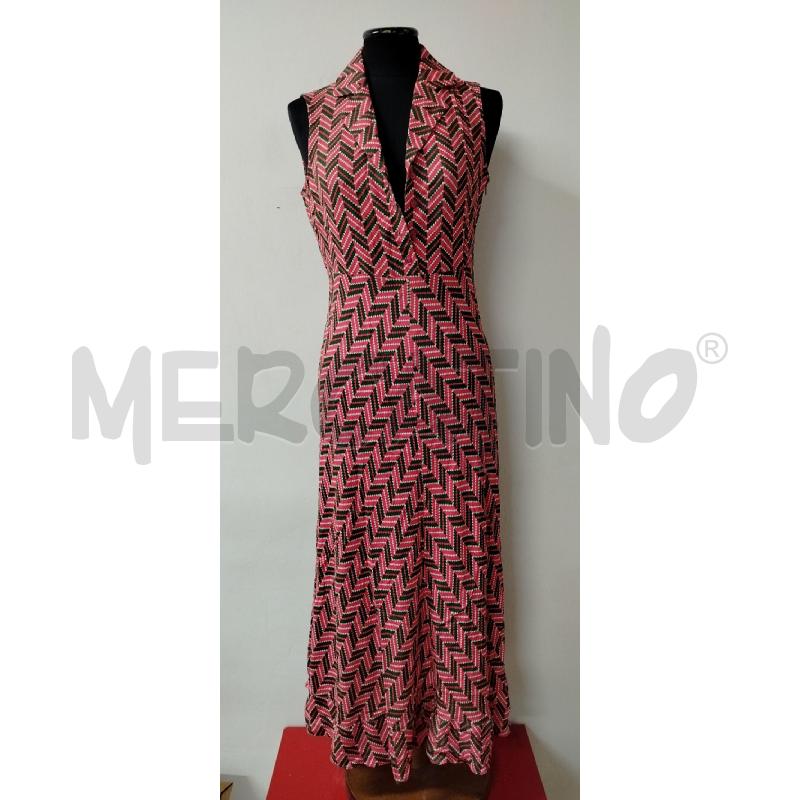 VESTITO DONNA MAX&CO FUCSIA VERDE ZIG ZAG BIANCO | Mercatino dell'Usato Roma cinecitta' 1