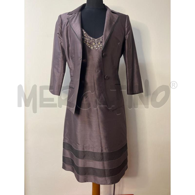 VESTITO DONNA MAX&CO GRIGIO SETA SMANICATO + GIACCA | Mercatino dell'Usato Roma cinecitta' 1