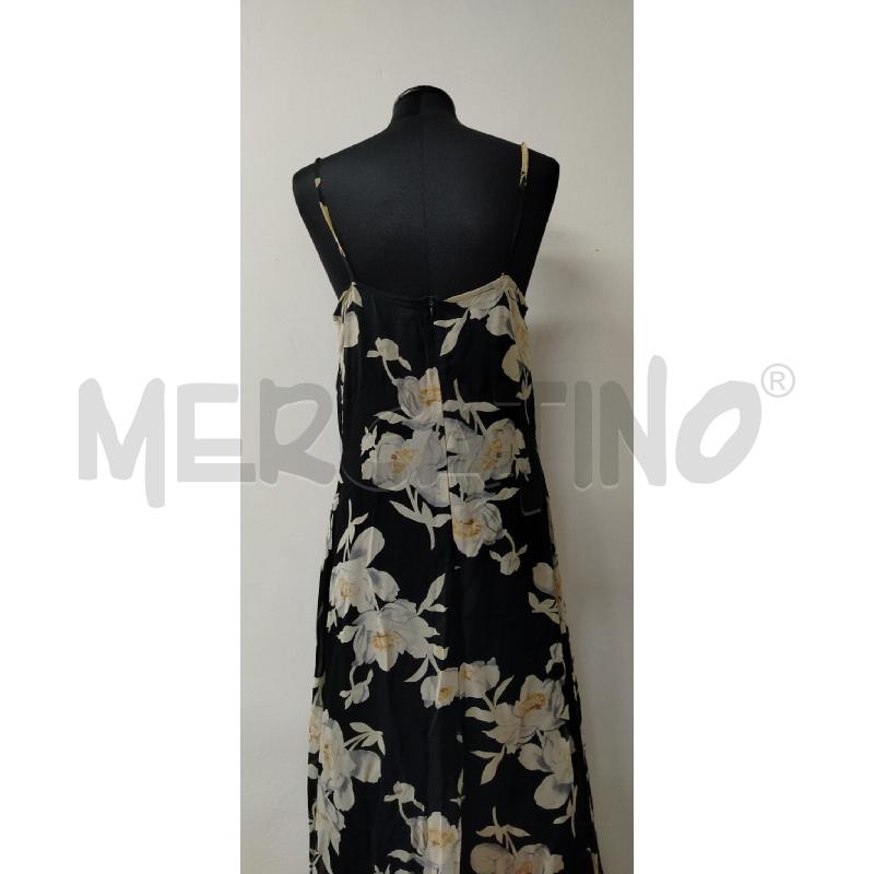 VESTITO DONNA MAX&CO NERO FIORI BIANCHI LUNGO | Mercatino dell'Usato Roma cinecitta' 2