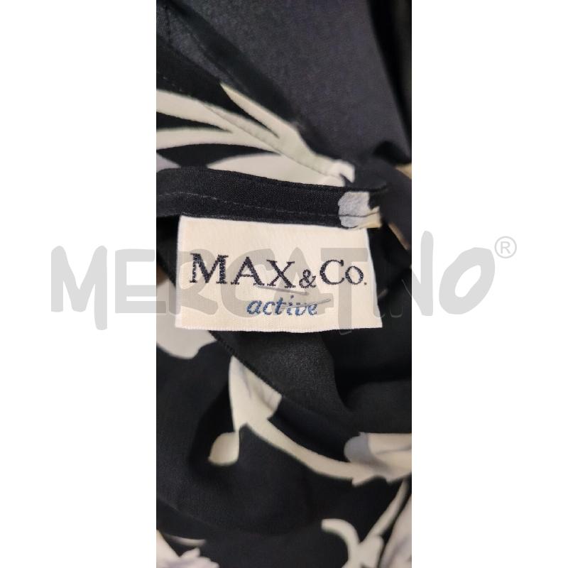 VESTITO DONNA MAX&CO NERO FIORI BIANCHI LUNGO | Mercatino dell'Usato Roma cinecitta' 3