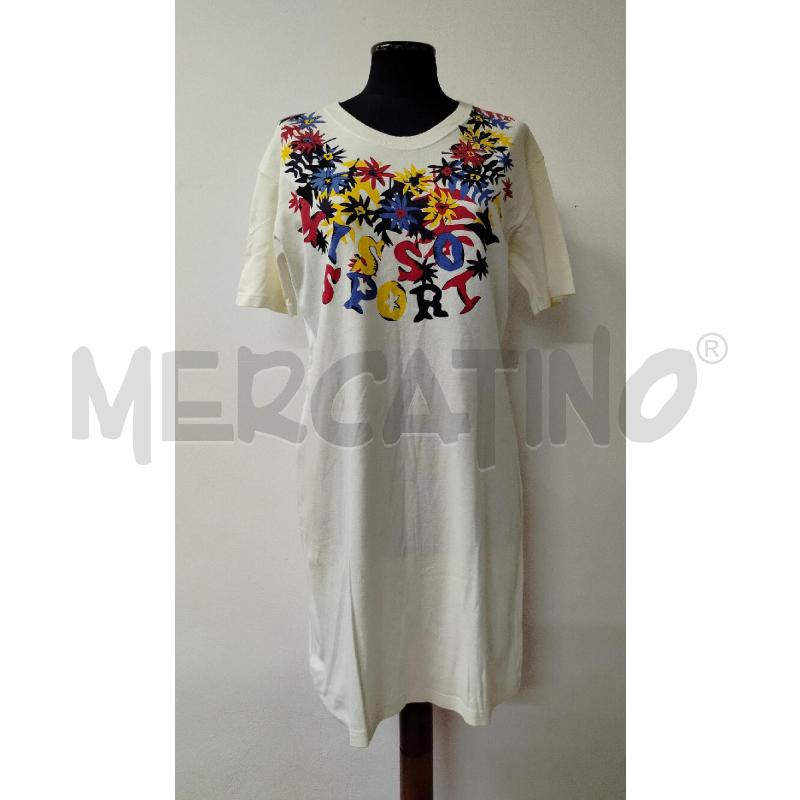 VESTITO DONNA MISSONI SPORT MAXI MAGLIA FIORI BLU ROSSI | Mercatino dell'Usato Roma cinecitta' 1