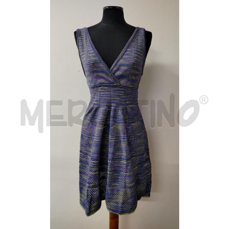 VESTITO DONNA MISSONI TRAFORATO RIGHE VERDI VIOLA | Mercatino dell'Usato Roma cinecitta' 1