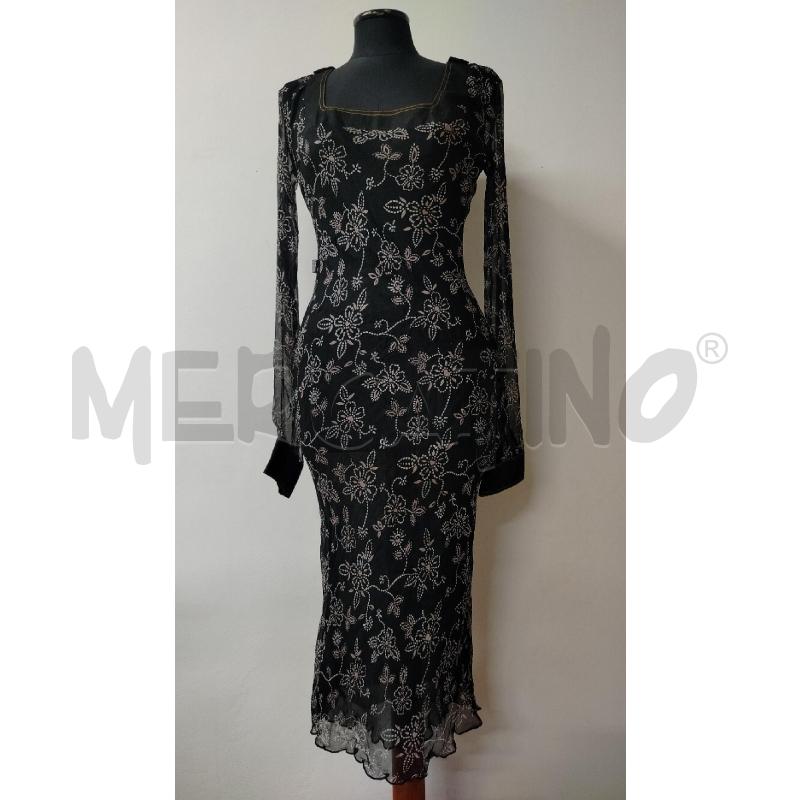 VESTITO DONNA MOSCHINO JEANS SETA NERO SC/DENIM BOTTONI | Mercatino dell'Usato Roma cinecitta' 1