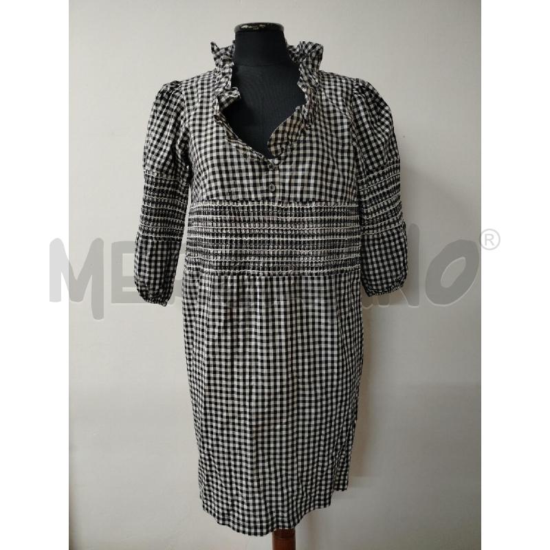 VESTITO DONNA MOSCHINO JEANS VICHY NERO BIANCO ARRICC | Mercatino dell'Usato Roma cinecitta' 1