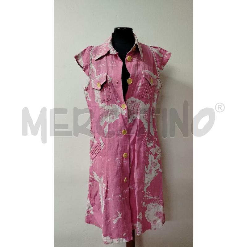 VESTITO DONNA PRIMACLASSE ROSA STAMPA GEO BIANCA BOTT | Mercatino dell'Usato Roma cinecitta' 1