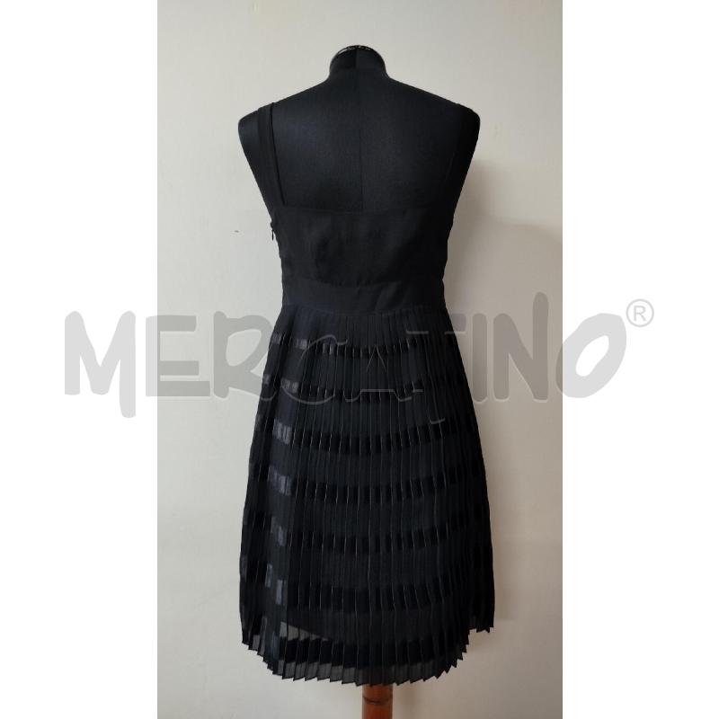 VESTITO DONNA RED VALENTINO NERO PLISSET A BANDE  | Mercatino dell'Usato Roma cinecitta' 2