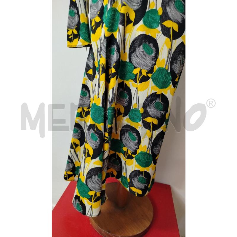 VESTITO DONNA SPORTMAX LUNGO FOHLIE GIALL VERD GRIG  | Mercatino dell'Usato Roma cinecitta' 3