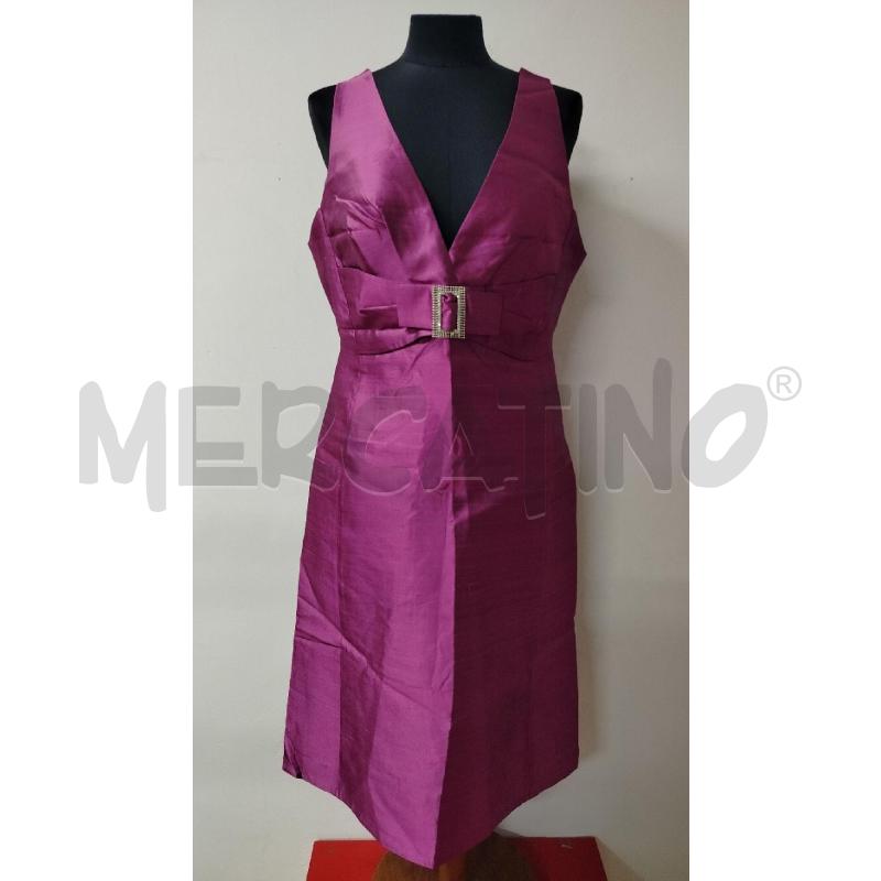 VESTITO DONNA THA VIOLA SETA STRASS CENTRALE | Mercatino dell'Usato Roma cinecitta' 1