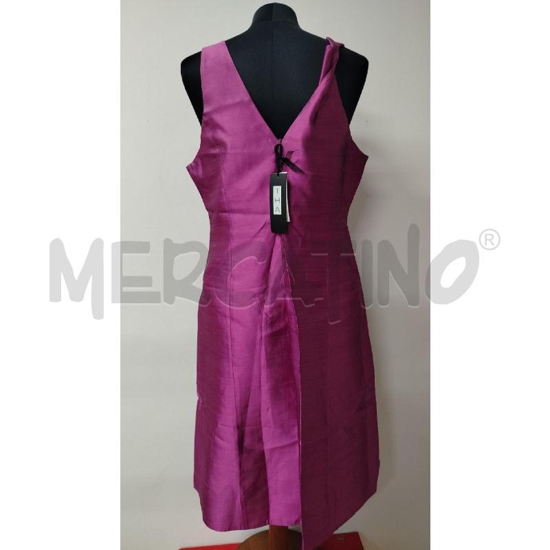 VESTITO DONNA THA VIOLA SETA STRASS CENTRALE | Mercatino dell'Usato Roma cinecitta' 2