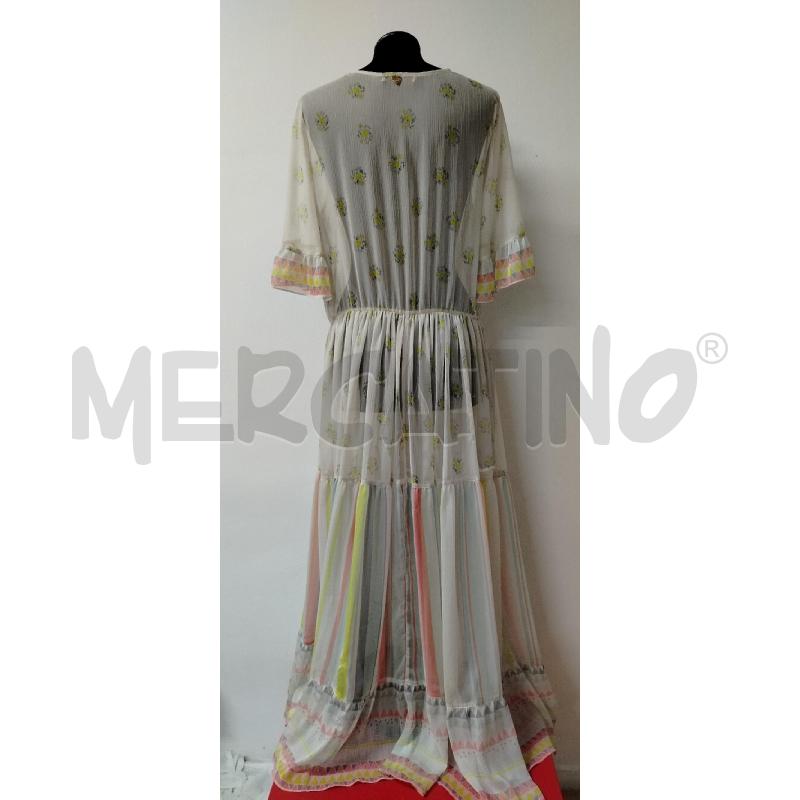 VESTITO DONNA TWIN SET BEIGE TRASP FIORI GIALLI RIGHE  | Mercatino dell'Usato Roma cinecitta' 2