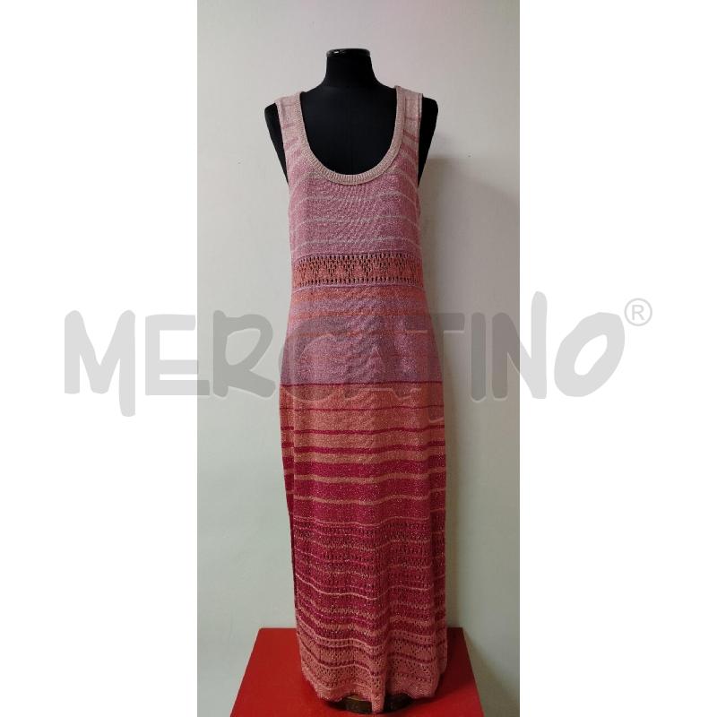 VESTITO DONNA TWIN SET ROSA LUREX RIGHE DEGRADE | Mercatino dell'Usato Roma cinecitta' 1