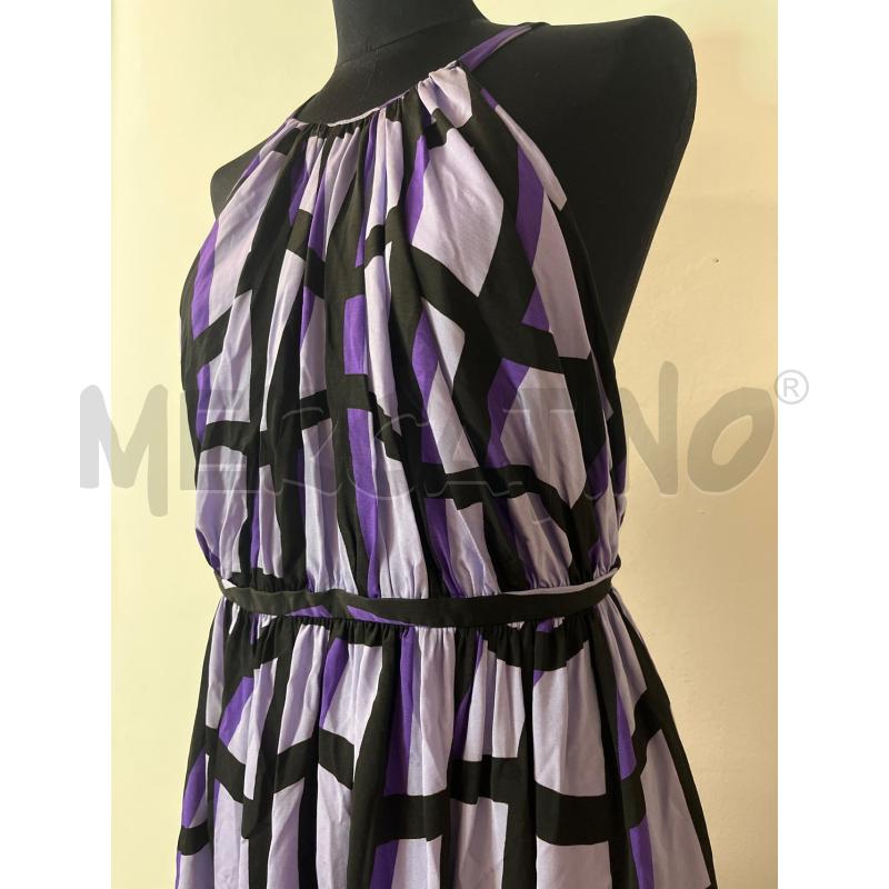 VESTITO DONNA VERSACE VIOLA FIGURE GEOMETRIC  | Mercatino dell'Usato Roma cinecitta' 2