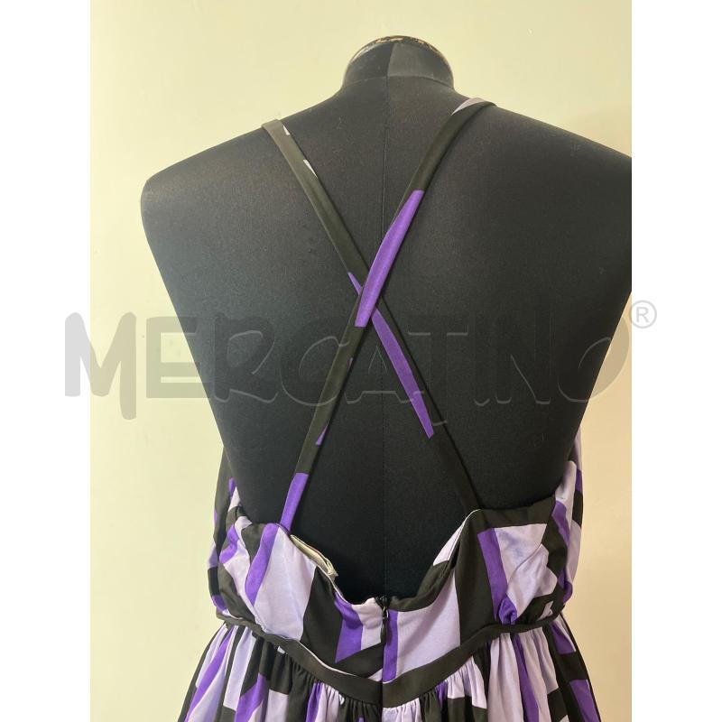 VESTITO DONNA VERSACE VIOLA FIGURE GEOMETRIC  | Mercatino dell'Usato Roma cinecitta' 3