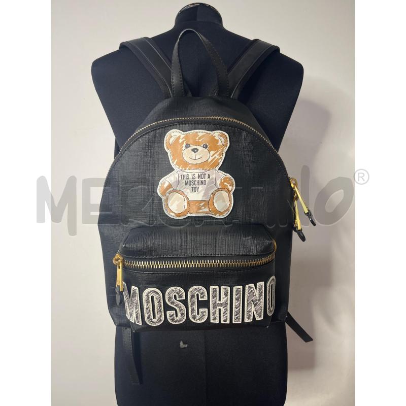 ZAINETTO DONNA MOSCHINO COUTURE NERO TOPPA LOGO ORSO | Mercatino dell'Usato Roma cinecitta' 1