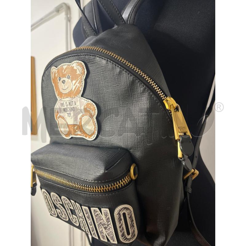 ZAINETTO DONNA MOSCHINO COUTURE NERO TOPPA LOGO ORSO | Mercatino dell'Usato Roma cinecitta' 2