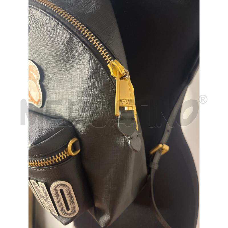 ZAINETTO DONNA MOSCHINO COUTURE NERO TOPPA LOGO ORSO | Mercatino dell'Usato Roma cinecitta' 3