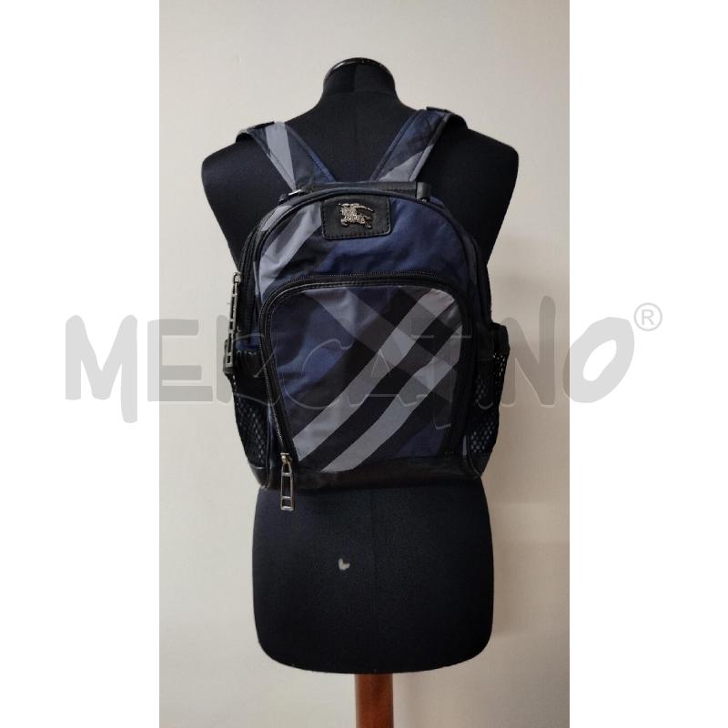ZAINO BURBERRY BLU TARTAN INSERTI  PELLE  | Mercatino dell'Usato Roma cinecitta' 1