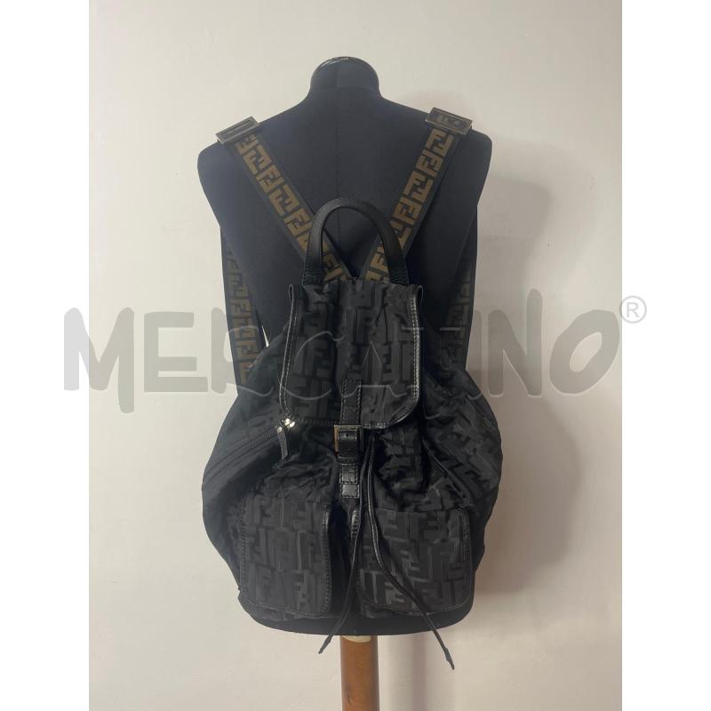 ZAINO FENDI NERO TESSUTO MONOGRAM  | Mercatino dell'Usato Roma cinecitta' 1