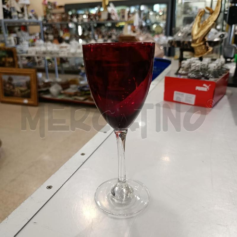 BICCHIERI PZ. 36 VETRO MURANO ROSSO | Mercatino dell'Usato Tivoli 2