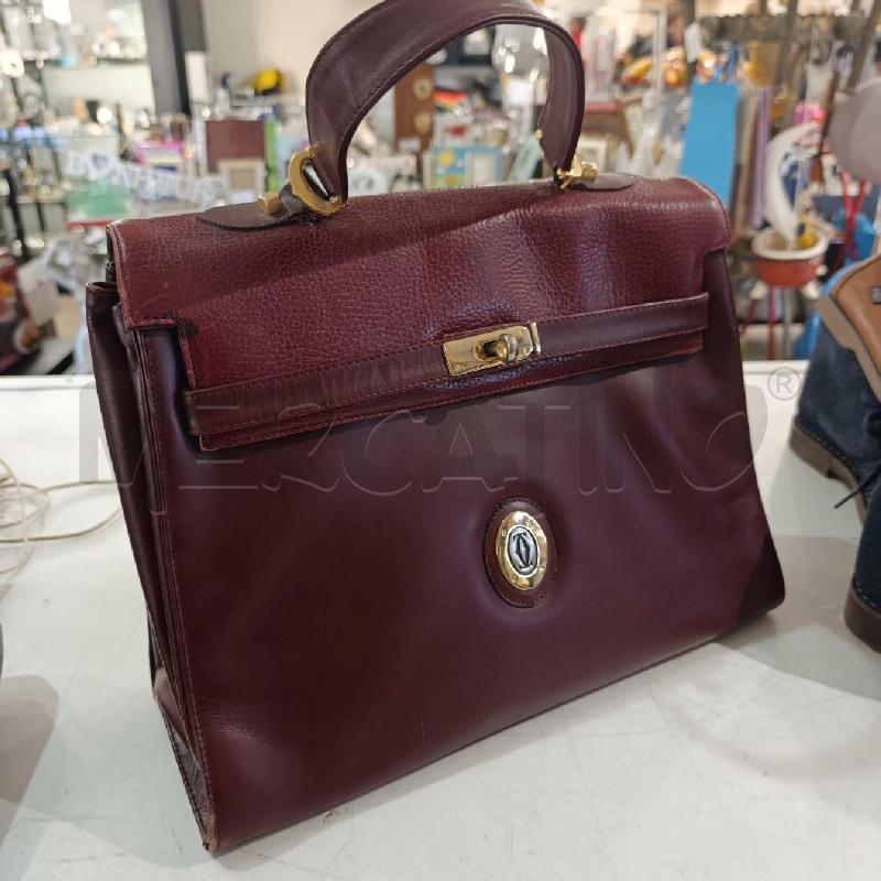 BORSA DONNA  MUST DE CARTIER BORDEAUX VINTAGE | Mercatino dell'Usato Tivoli 1