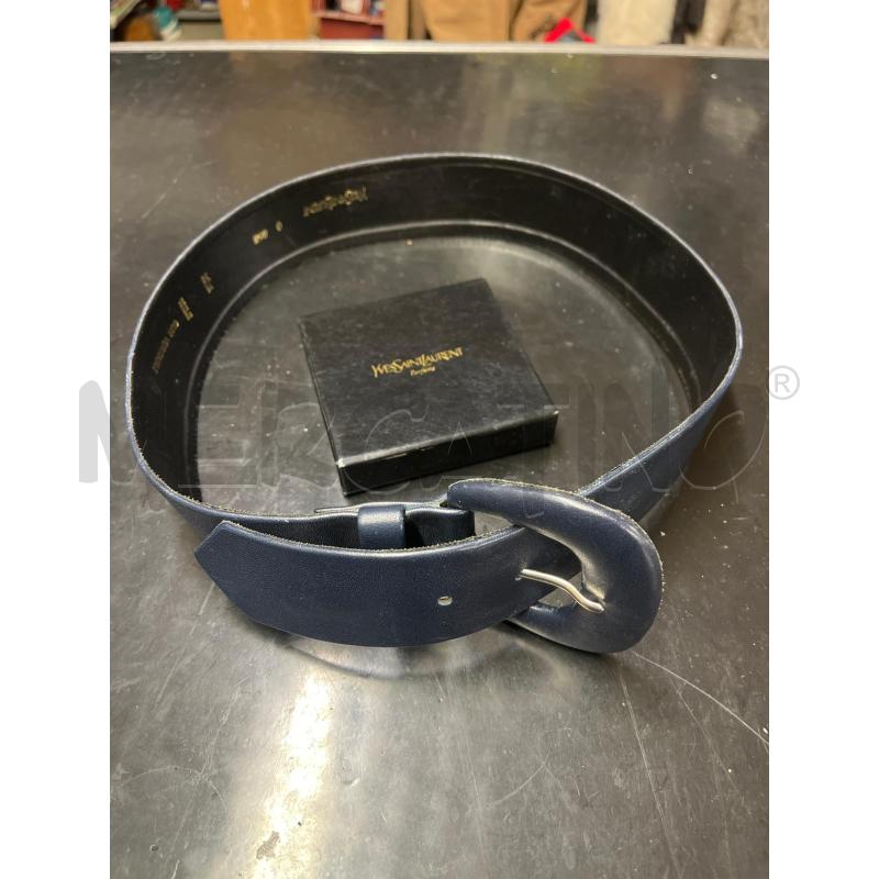 CINTURA DONNA YSL PELLE BLU | Mercatino dell'Usato Tivoli 1