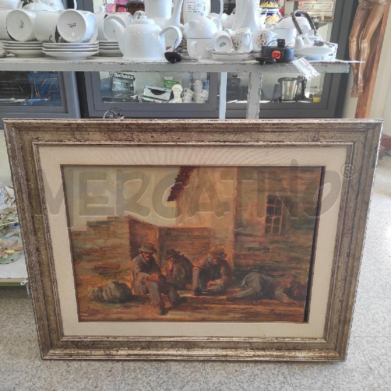 QUADRO FORTUNATO RUSSO MENDICANTI OLIO SU TELA | Mercatino dell'Usato Tivoli 1