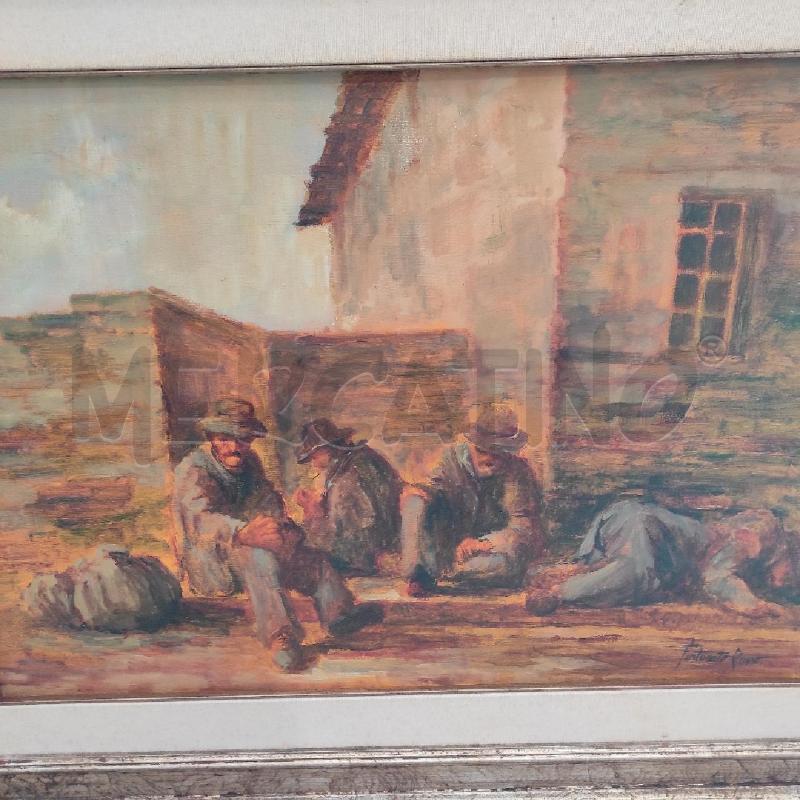QUADRO FORTUNATO RUSSO MENDICANTI OLIO SU TELA | Mercatino dell'Usato Tivoli 2