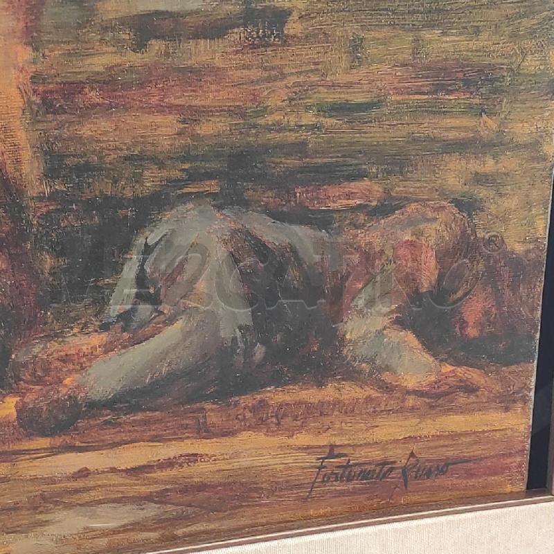 QUADRO FORTUNATO RUSSO MENDICANTI OLIO SU TELA | Mercatino dell'Usato Tivoli 3