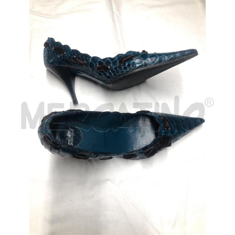 SCARPE DONNA CHIARINI PETROLIO PITONE | Mercatino dell'Usato Tivoli 2