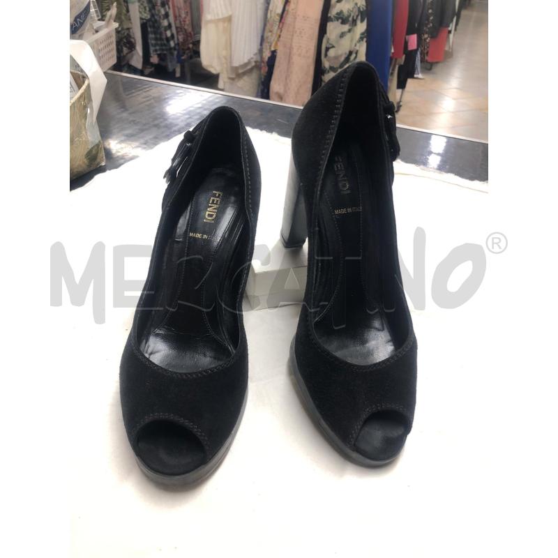 SCARPE DONNA FENDI DECOLTE CAMOSCIO NERE | Mercatino dell'Usato Tivoli 1
