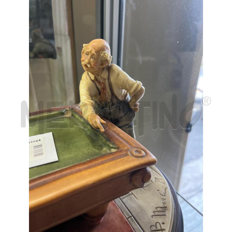 SCULTURA CAPODIMONTE BRUNO MERLI 50 CM GIOCATORI DI BILIARDO | Mercatino dell'Usato Tivoli 3