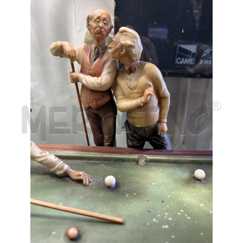 SCULTURA CAPODIMONTE BRUNO MERLI 50 CM GIOCATORI DI BILIARDO | Mercatino dell'Usato Tivoli 4