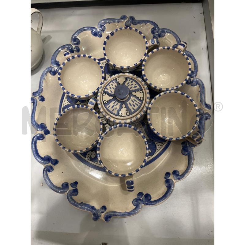 SERVIZIO TAZZINE DA 6 AGRISIO ORVIETO BLU  | Mercatino dell'Usato Tivoli 1