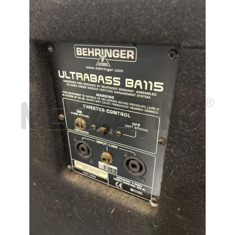 SUBWOOFER BEHRINGER BA115 | Mercatino dell'Usato Tivoli 2