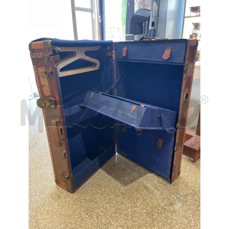 VALIGIA BAULE DA VIAGGIO ANTICA BLU  | Mercatino dell'Usato Tivoli 3