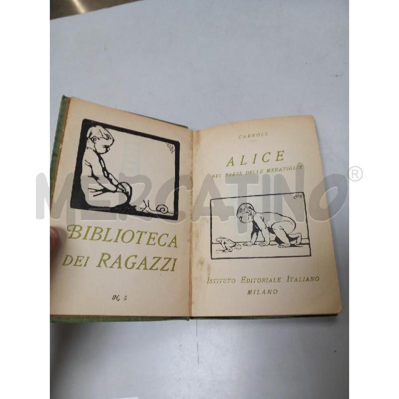 ALICE NEL PAESE DELLE MERAVIGLIE BIBLIOTECA DEI RAGAZZI | Mercatino dell'Usato Roma porta di roma 2